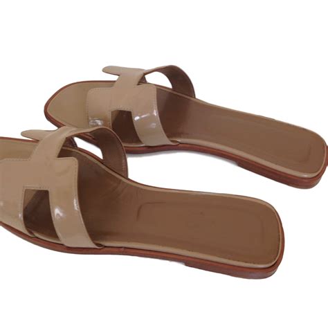 patent leather hermes sandals|hermes oran sandals with heels.